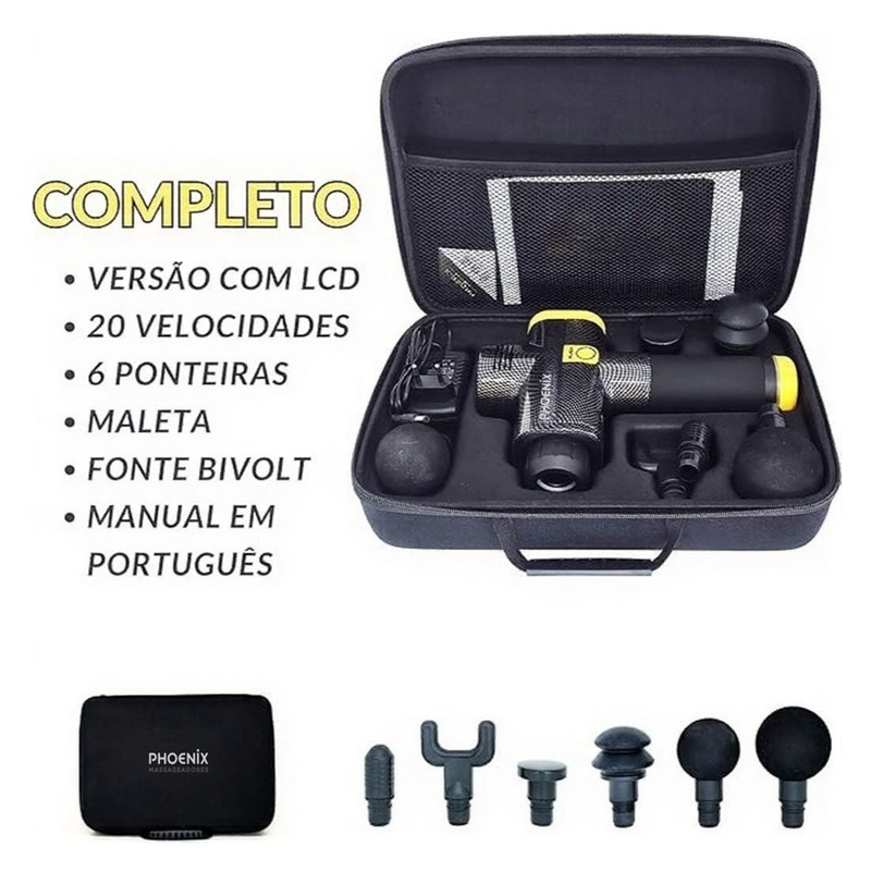 Kit completo Phoenix LCD na maleta